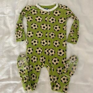 Kickee Pants Snap Footie in Meadow Soccer